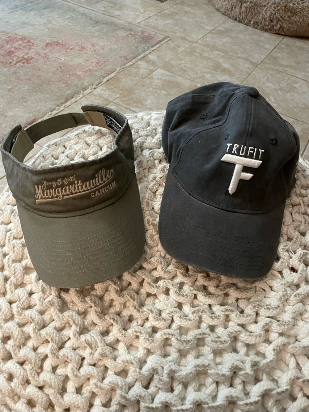 Margaritaville Olive Green Visor with Embroidered Logo set of 2